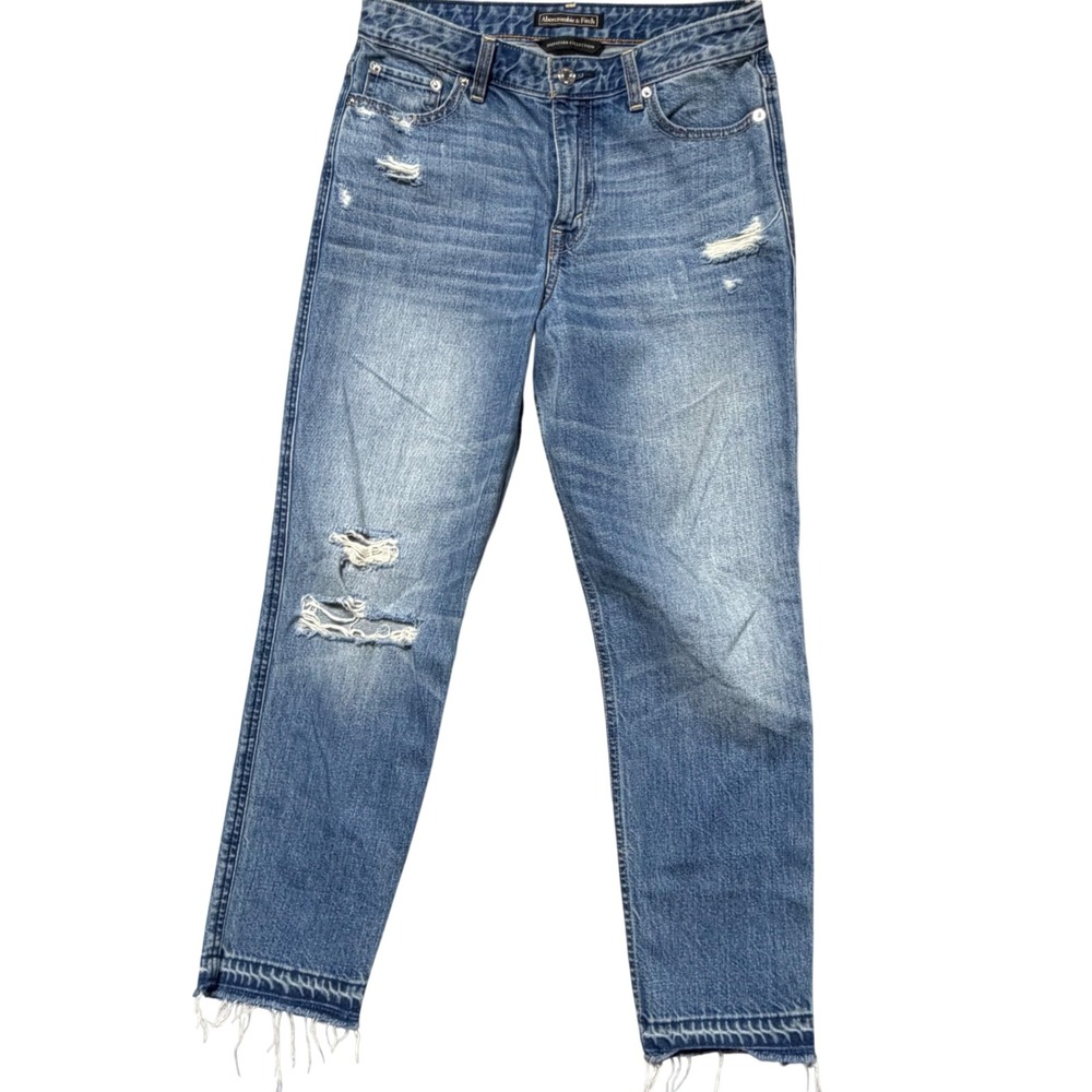 Abercrombie & Fitch Signature‎ Collection Distressed Straight Leg Jeans Size 27R